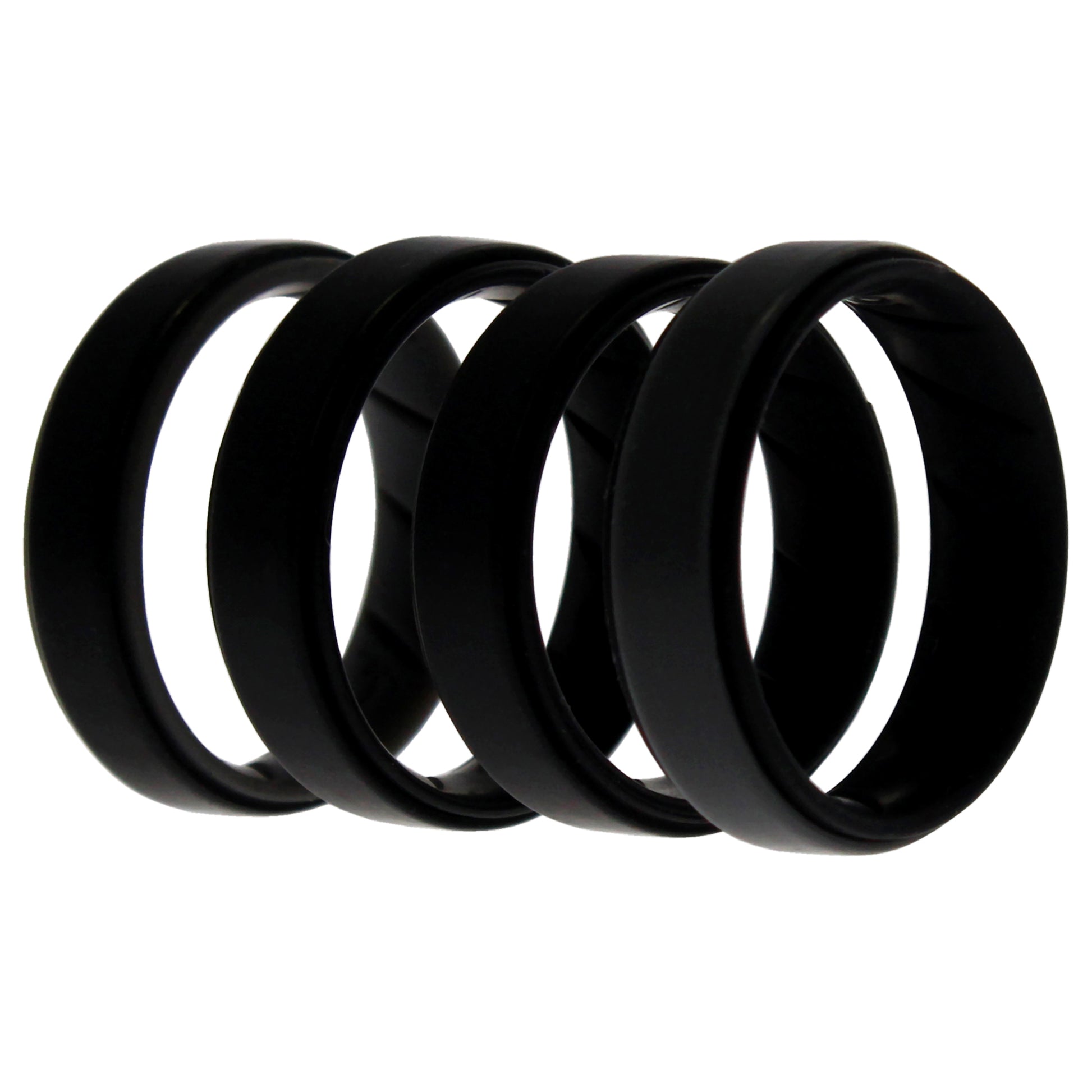 ROQ Silicone Wedding BR Step Ring Set - Black