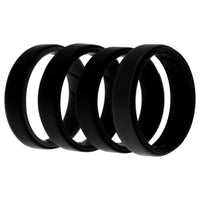 ROQ Silicone Wedding BR Step Ring Set - Black