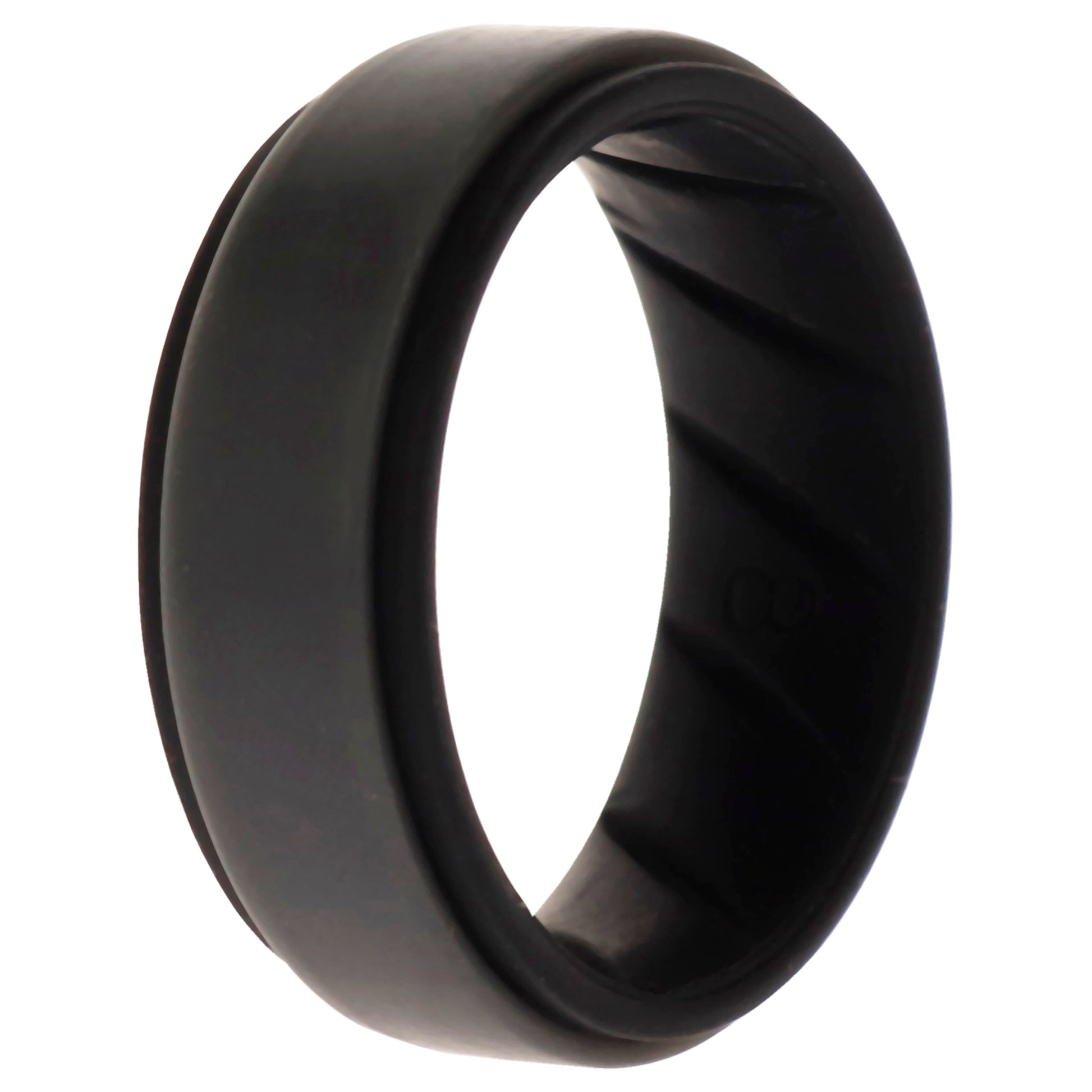 ROQ Silicone Wedding BR Step Ring - Black-Grey