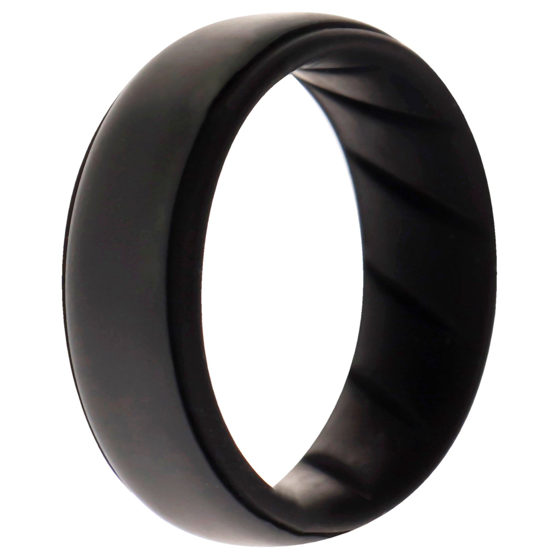 ROQ Silicone Wedding BR Step Ring - Black-Grey