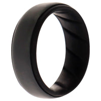 ROQ Silicone Wedding BR Step Ring - Black-Grey