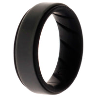 ROQ Silicone Wedding BR Step Ring - Black-Grey