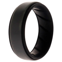 ROQ Silicone Wedding BR Step Ring - Black-Grey