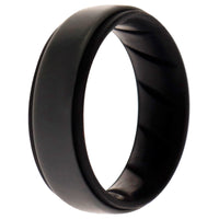 ROQ Silicone Wedding BR Step Ring - Black-Grey