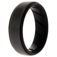ROQ Silicone Wedding BR Step Ring - Black-Grey