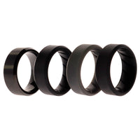 ROQ Silicone Wedding BR Twin 8mm Ring - Black