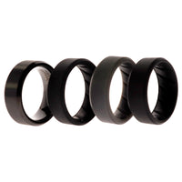 ROQ Silicone Wedding BR Twin 8mm Ring - Black