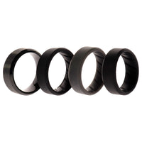 ROQ Silicone Wedding BR Twin 8mm Ring - Black