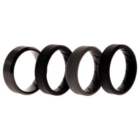 ROQ Silicone Wedding BR Twin 8mm Ring - Black