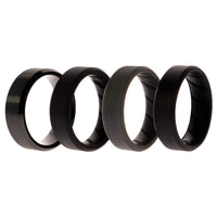 ROQ Silicone Wedding BR Twin 8mm Ring - Black