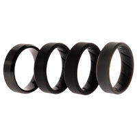 ROQ Silicone Wedding BR Twin 8mm Ring - Black