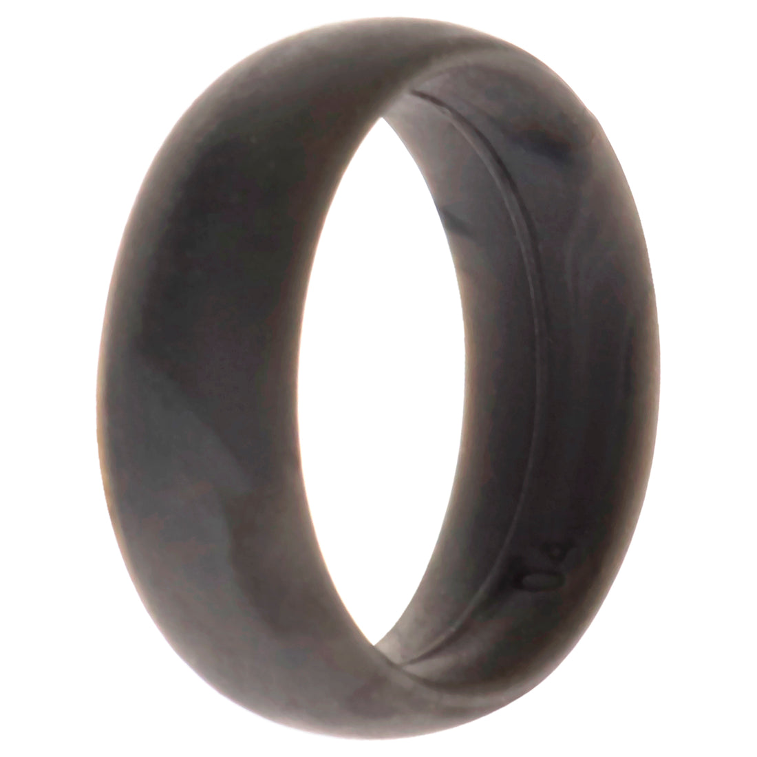 ROQ Silicone Wedding 6mm Smooth Single Ring - Grey-Marble