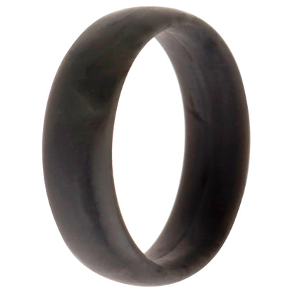 ROQ Silicone Wedding 6mm Smooth Single Ring - Grey-Marble