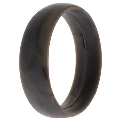ROQ Silicone Wedding 6mm Smooth Single Ring - Grey-Marble