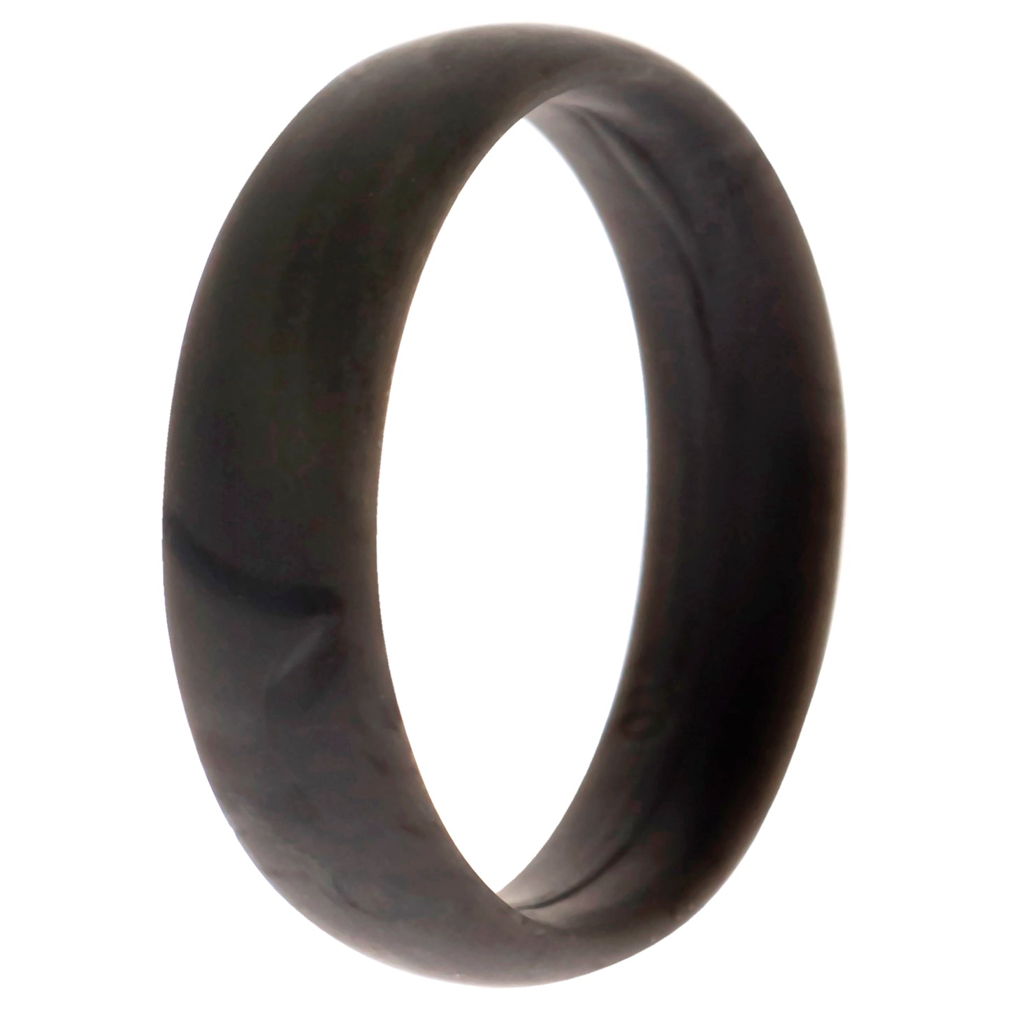 ROQ Silicone Wedding 6mm Smooth Single Ring - Grey-Marble