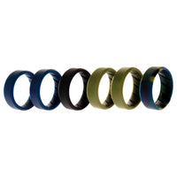 ROQ Silicone Wedding BR 8mm Ring Set - Basic-Olive