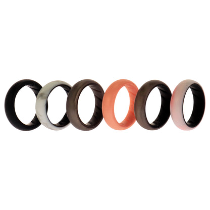 ROQ Silicone Wedding BR Solid Ring Set - Marble