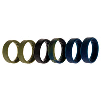 ROQ Silicone Wedding BR 8mm Ring Set - Basic-Olive