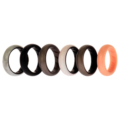 ROQ Silicone Wedding BR Solid Ring Set - Marble