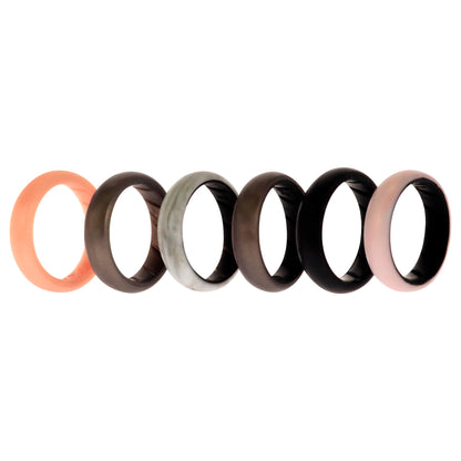 ROQ Silicone Wedding BR Solid Ring Set - Marble