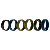 ROQ Silicone Wedding BR 8mm Ring Set - Basic-Olive