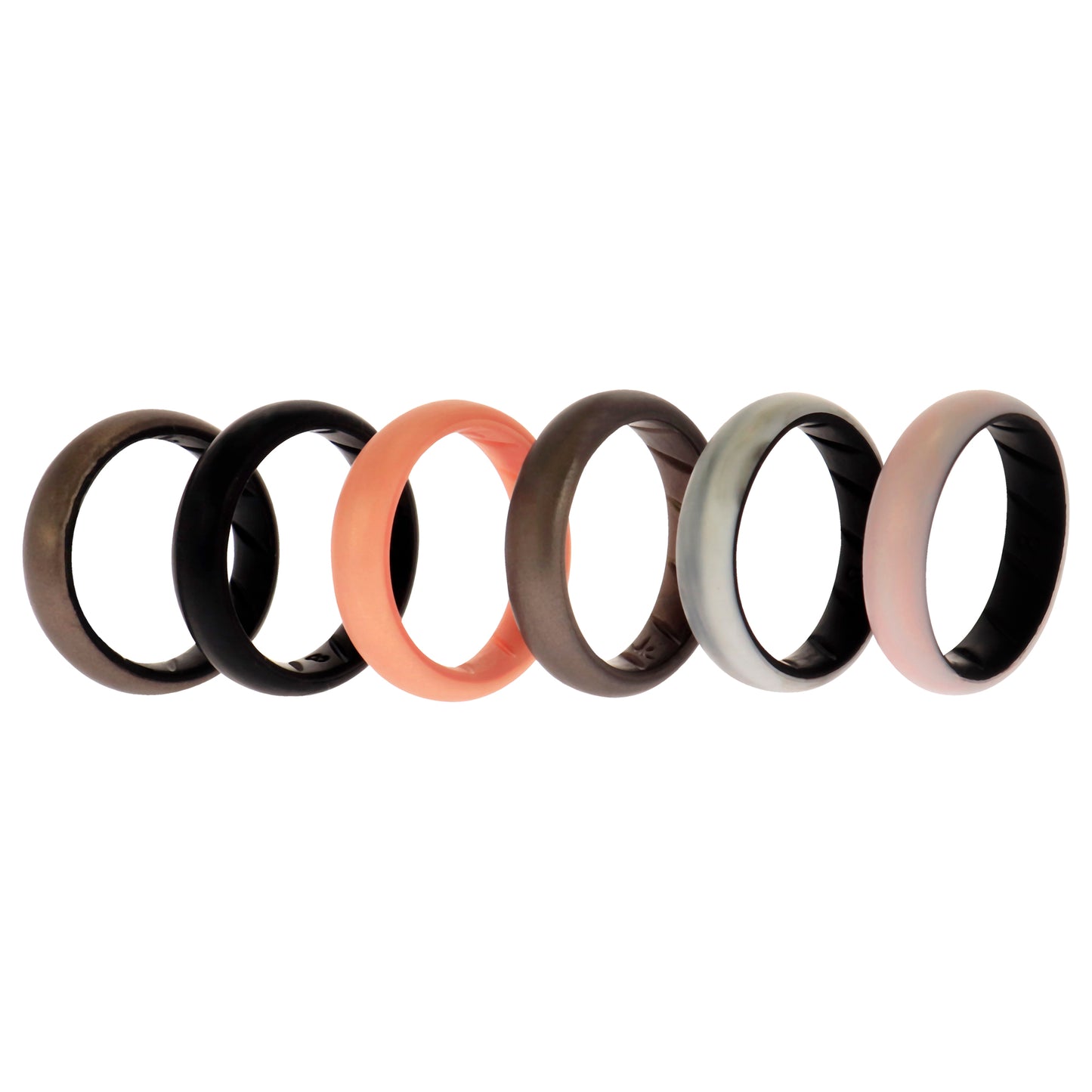 ROQ Silicone Wedding BR Solid Ring Set - Marble