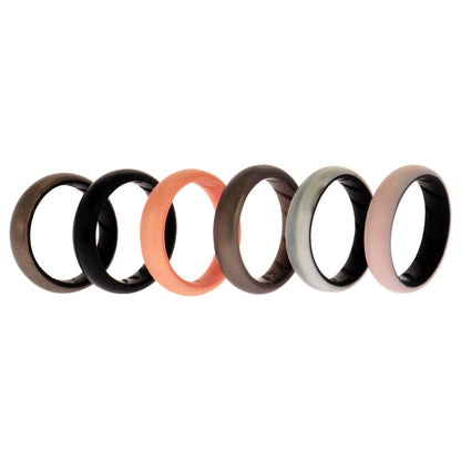 ROQ Silicone Wedding BR Solid Ring Set - Marble