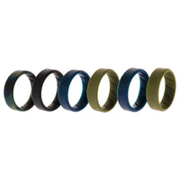 ROQ Silicone Wedding BR 8mm Ring Set - Basic-Olive