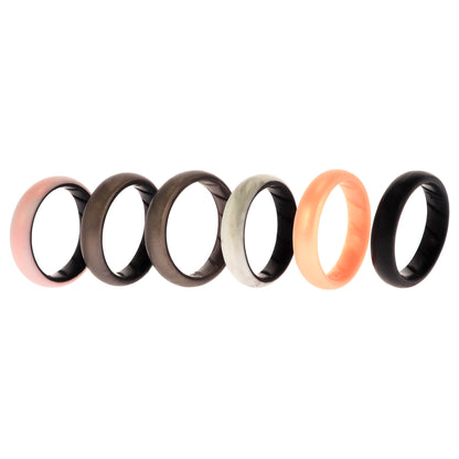 ROQ Silicone Wedding BR Solid Ring Set - Marble