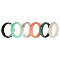 ROQ Silicone Wedding BR Solid Ring Set - Aque