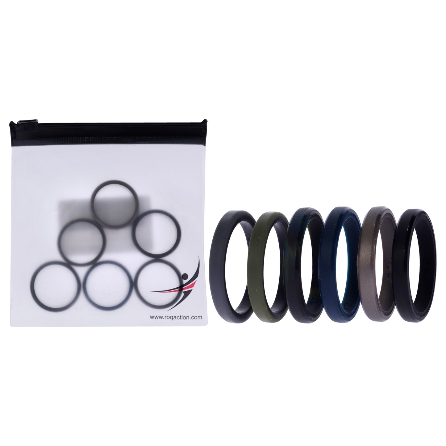 ROQ Silicone Wedding 6mm Brush 2Layer Ring Set - Camo