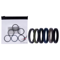 ROQ Silicone Wedding 6mm Brush 2Layer Ring Set - Camo