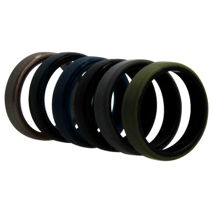 ROQ Silicone Wedding 6mm Brush 2Layer Ring Set - Camo