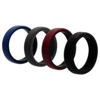 ROQ Silicone Wedding 6mm Brush 2Layer Ring Set - Bordo