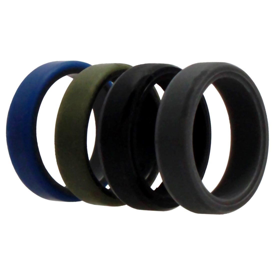 ROQ Silicone Wedding 6mm Brush 2Layer Ring Set - Green