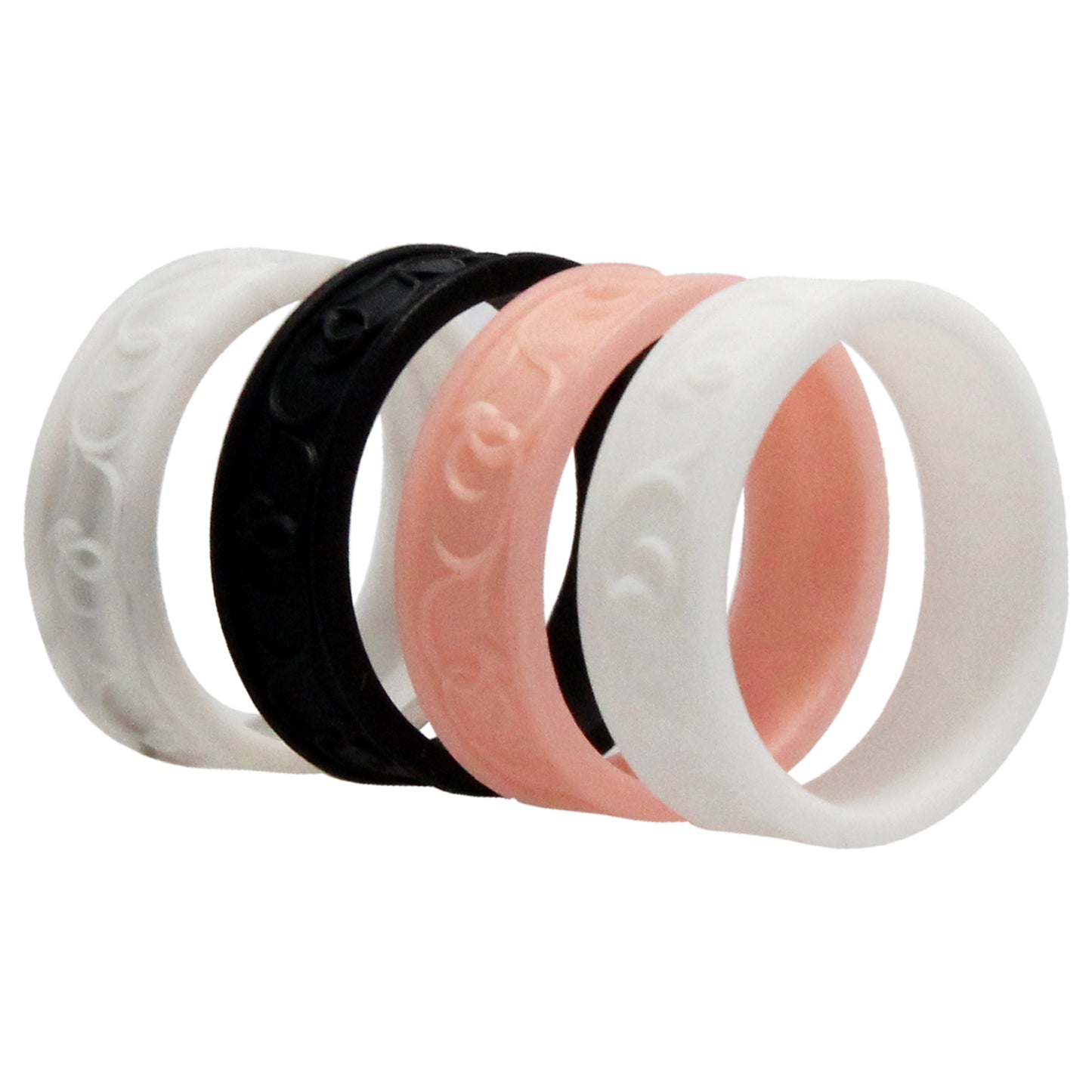 ROQ Silicone Wedding Flower Ring Set - Marble