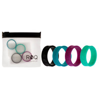 ROQ Silicone Wedding Flower Ring Set - MultiColor