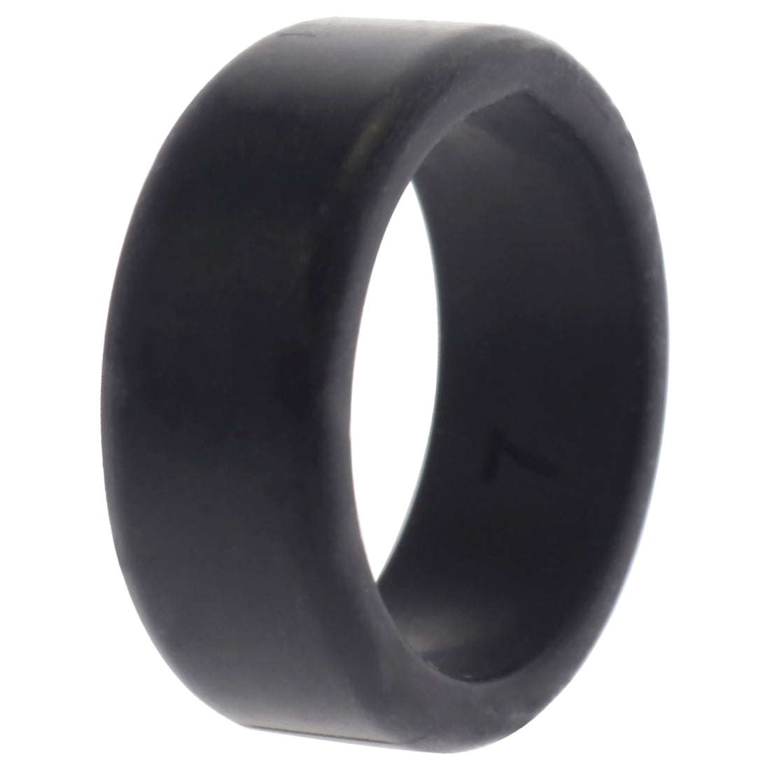 ROQ Silicone Wedding 2Layer Beveled 8mm Ring - Black