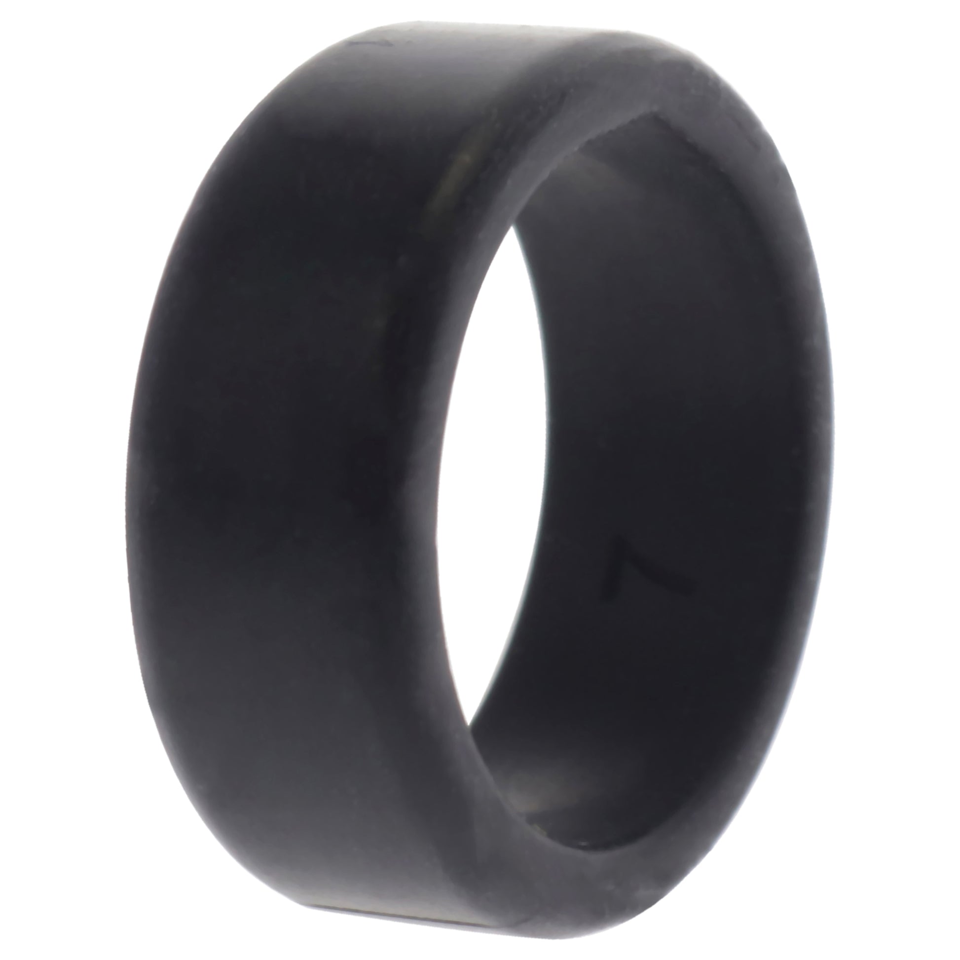 ROQ Silicone Wedding 2Layer Beveled 8mm Ring - Black