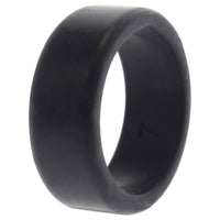 ROQ Silicone Wedding 2Layer Beveled 8mm Ring - Black