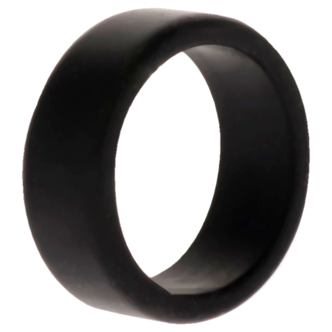 ROQ Silicone Wedding 2Layer Beveled 8mm Ring - Black