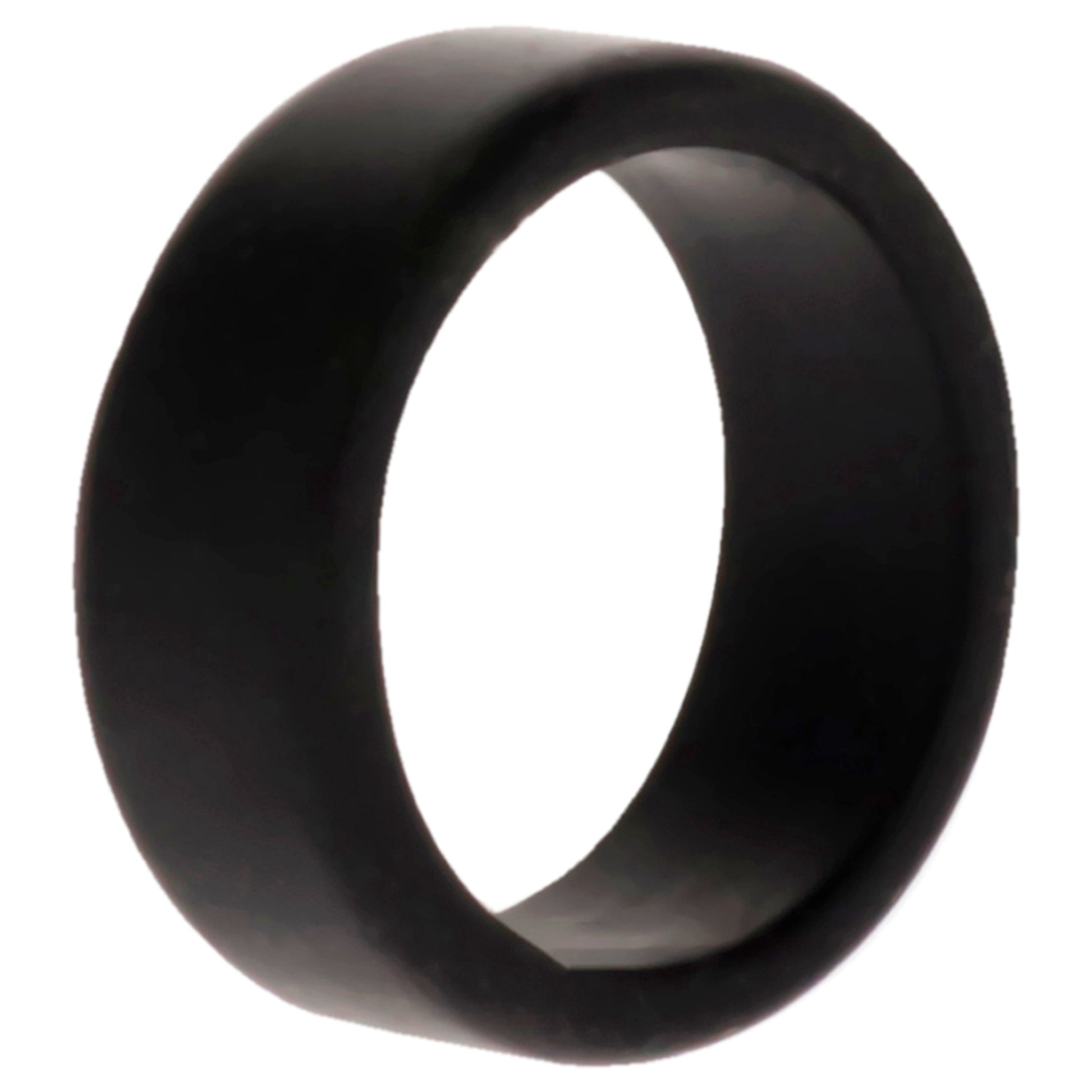 ROQ Silicone Wedding 2Layer Beveled 8mm Ring - Black