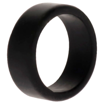 ROQ Silicone Wedding 2Layer Beveled 8mm Ring - Black