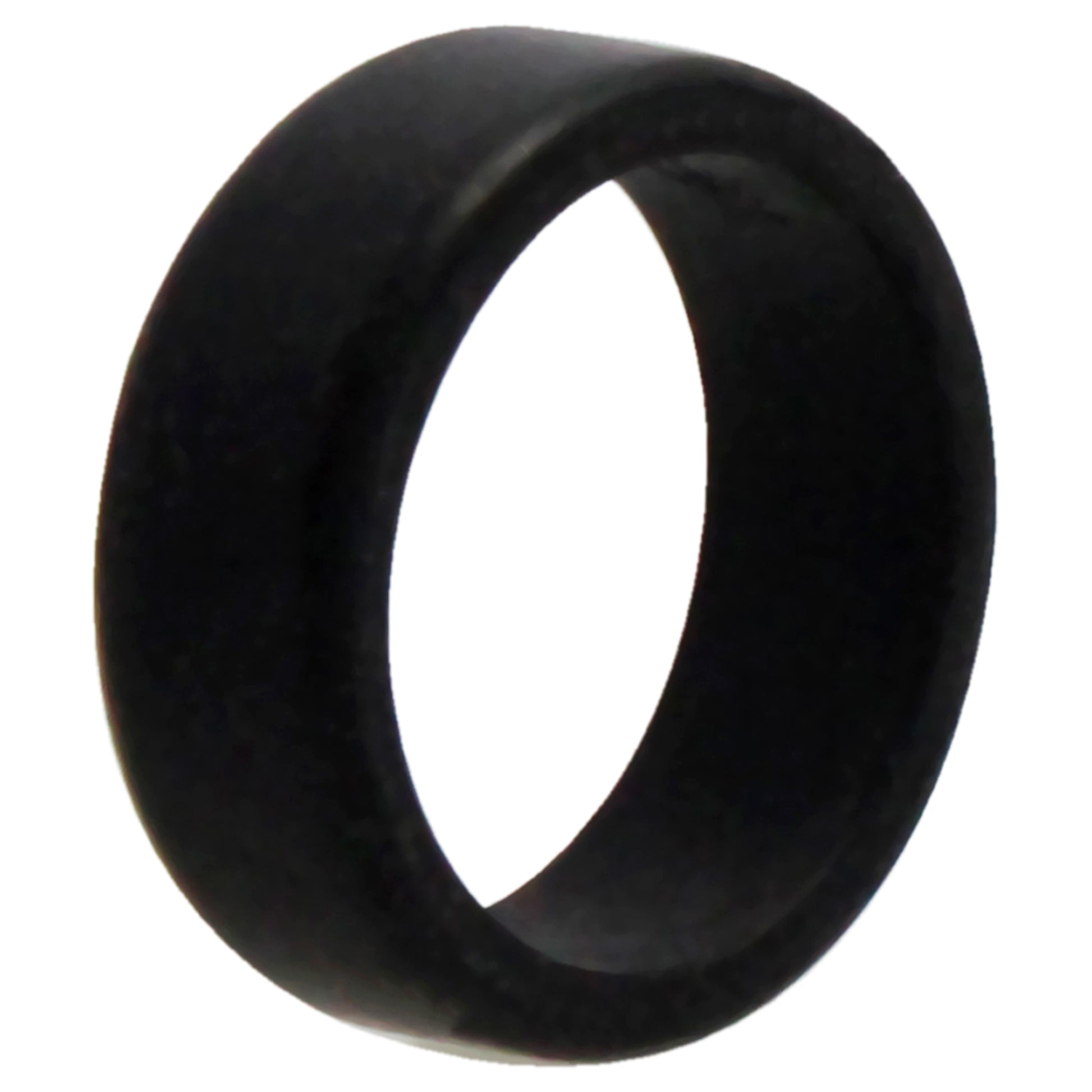 ROQ Silicone Wedding 2Layer Beveled 8mm Ring - Black