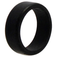 ROQ Silicone Wedding 2Layer Beveled 8mm Ring - Black