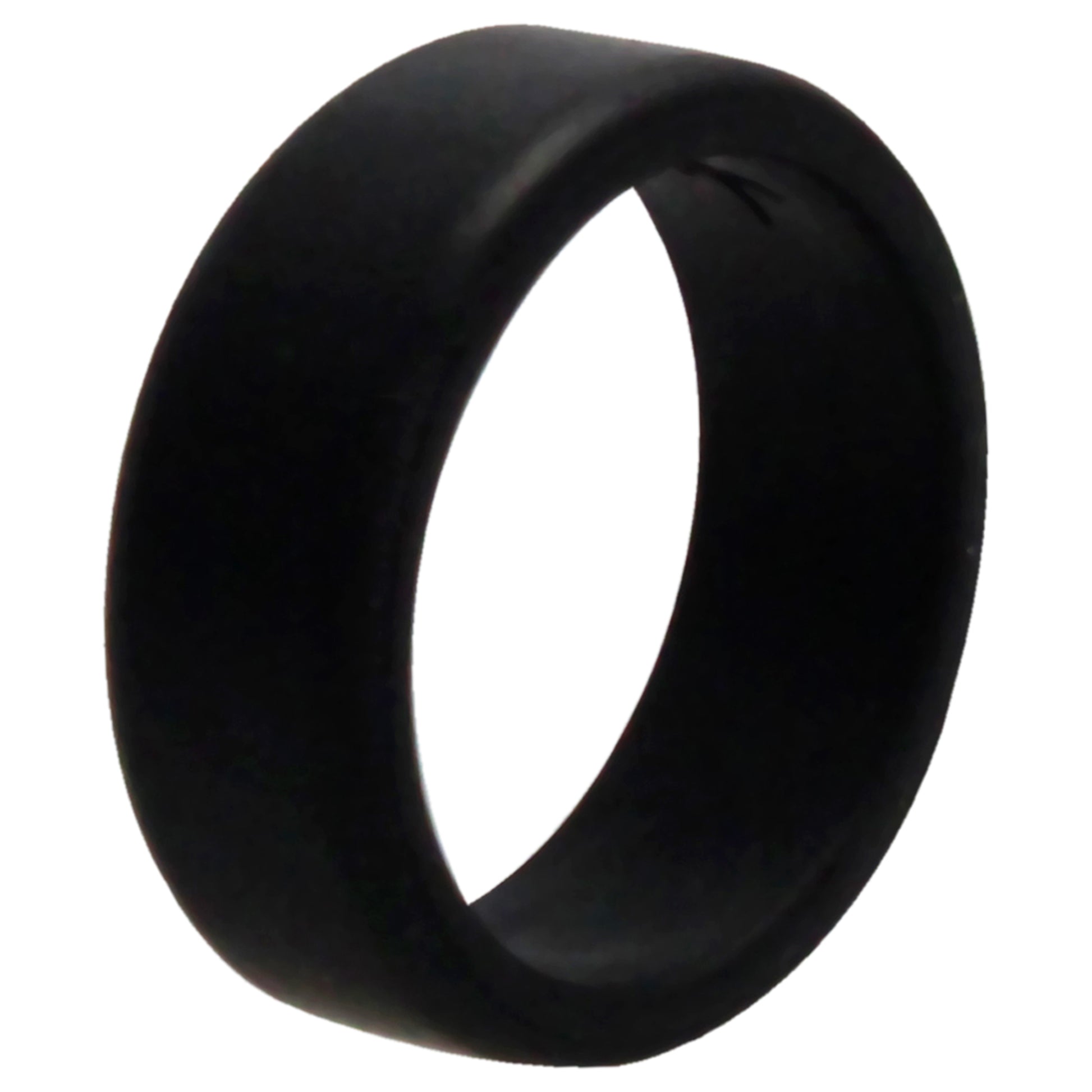 ROQ Silicone Wedding 2Layer Beveled 8mm Ring - Black