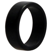 ROQ Silicone Wedding 2Layer Beveled 8mm Ring - Black