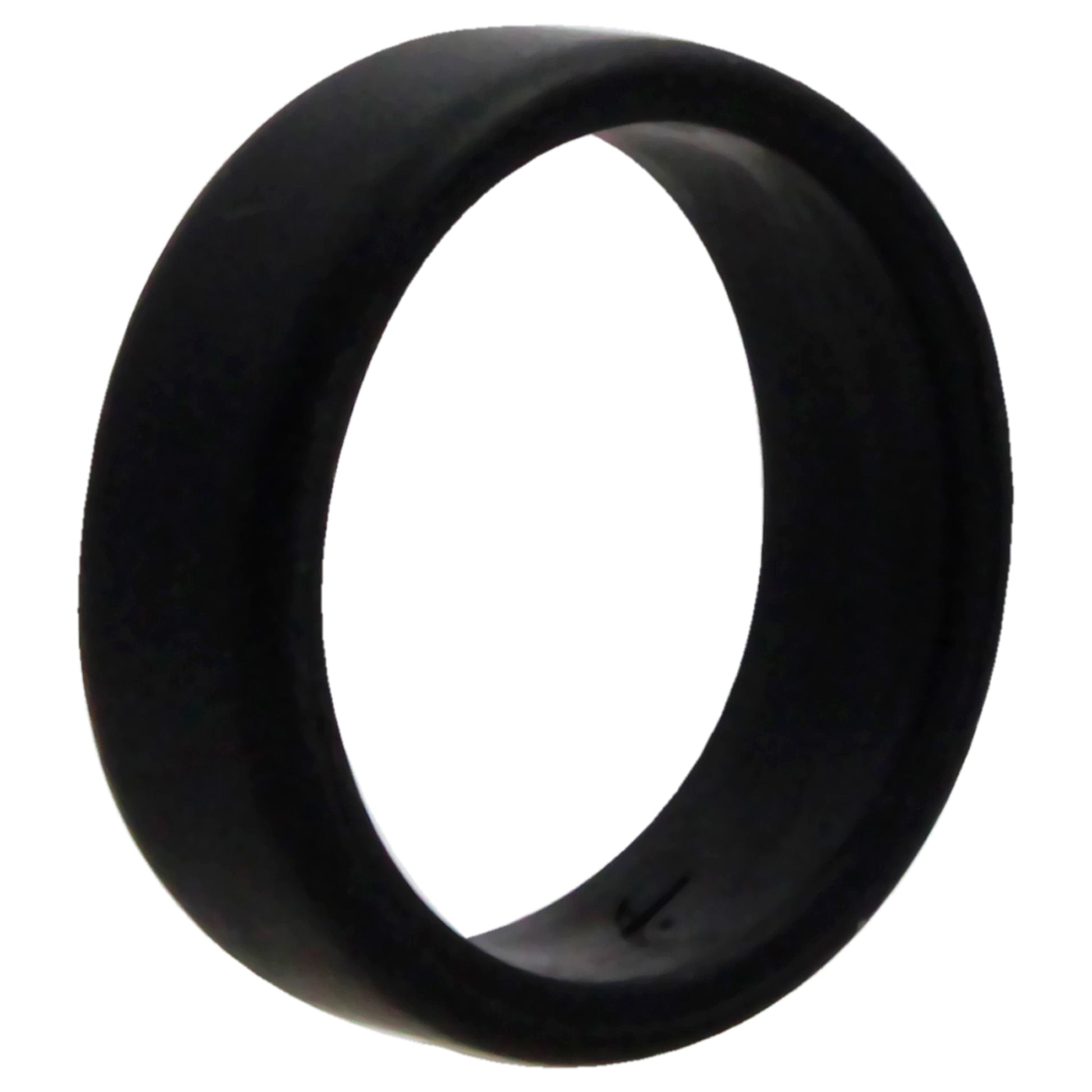 ROQ Silicone Wedding 2Layer Beveled 8mm Ring - Black