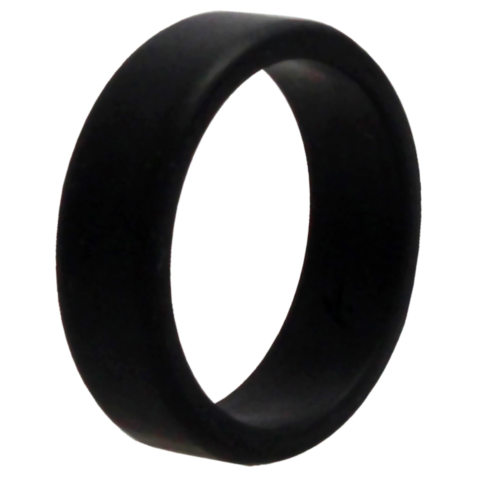 ROQ Silicone Wedding 2Layer Beveled 8mm Ring - Black