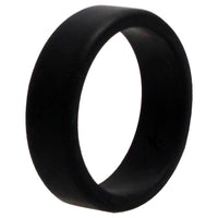 ROQ Silicone Wedding 2Layer Beveled 8mm Ring - Black